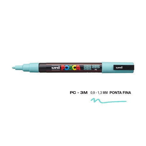 Marcador Uniball Posca PC-3M 0,9mm Verde Aqua (P6) 1un