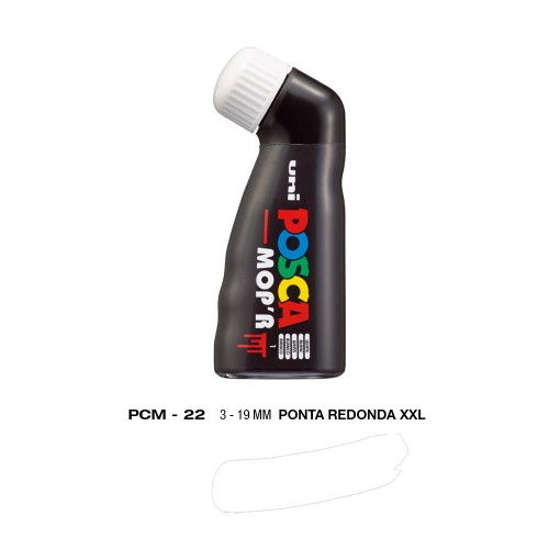 Marcador Uniball Posca MopR PCM-22 19mm Branco (1) 1un