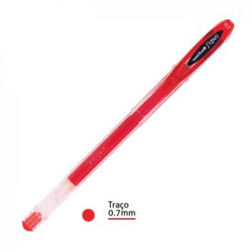 Esferográfica Gel Uni Signo UM120 Vermelho 0,7mm 1un