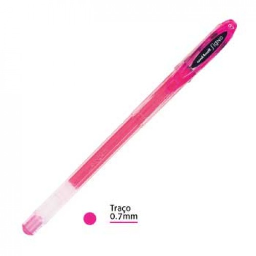 Esferográfica Gel Uni Signo UM120 Rosa 0,7mm 1un
