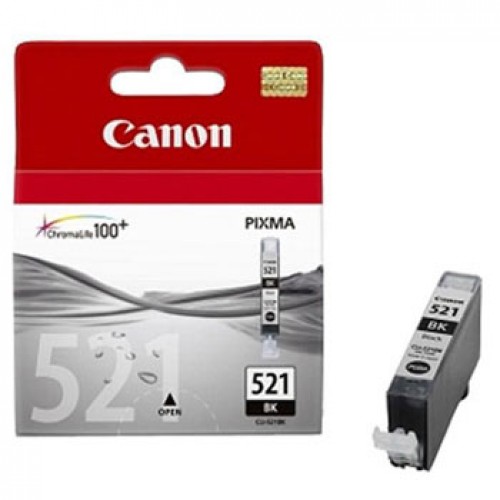 Tinteiro Canon 521 Preto 2933B001 9ml 1250 Pág.