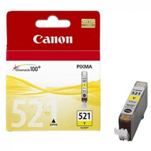Tinteiro Canon 521 Amarelo 2936B001 9ml 477 Pág.