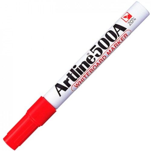 Marcador Quadros Brancos Artline 500A 2mm Vermelho 12un