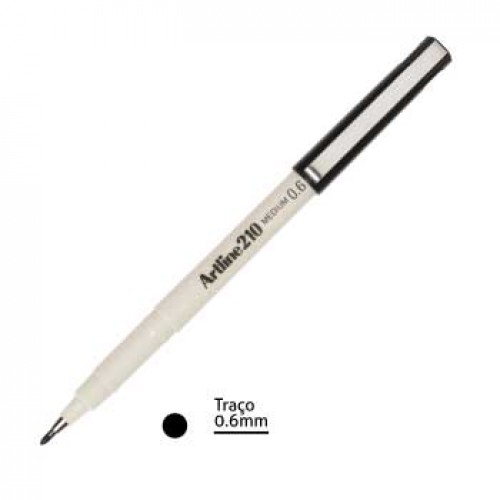 Marcador Médio Artline 210 0,6mm Preto 1un