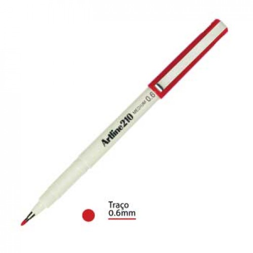 Marcador Médio Artline 210 0,6mm Vermelho 1un