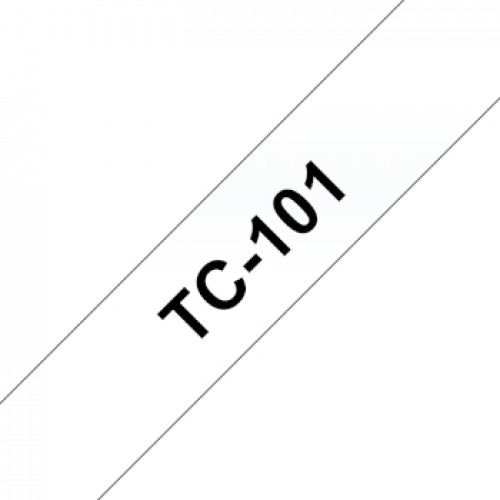 Fita Laminada 12mmx7,7mts Transparente/Preto