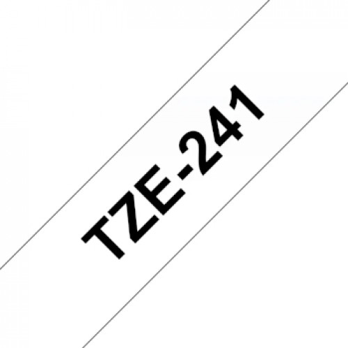 Fita Laminada 18mmx8mts Branco/Preto