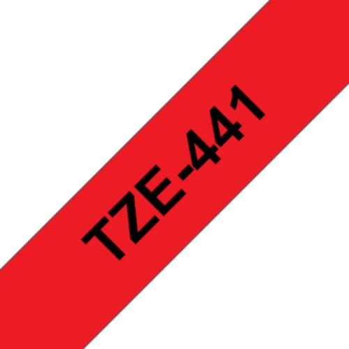 Fita Laminada 18mmx8mts Vermelho/Preto