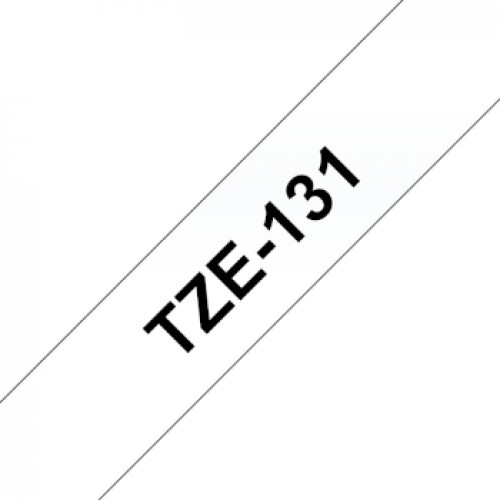 Fita Laminada 12mmx8mts Transparente/Preto