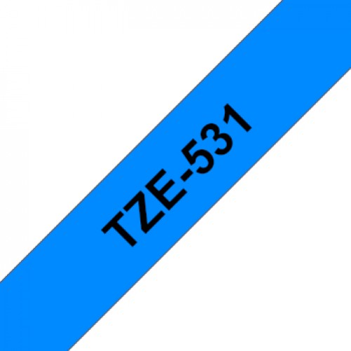 Fita Laminada 12mmx8mts Azul/Preto