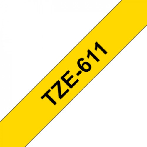 Fita Laminada 06mmx8mts Amarelo/Preto