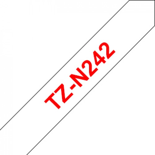 Fita Não Laminada 18mmx8mts Branco/Vermelho