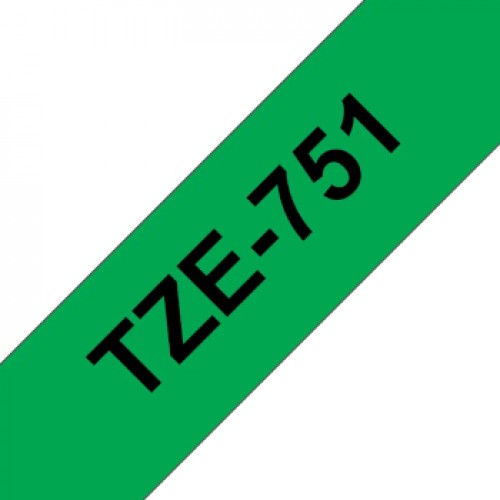 Fita Laminada 24mmx8mts Verde/Preto