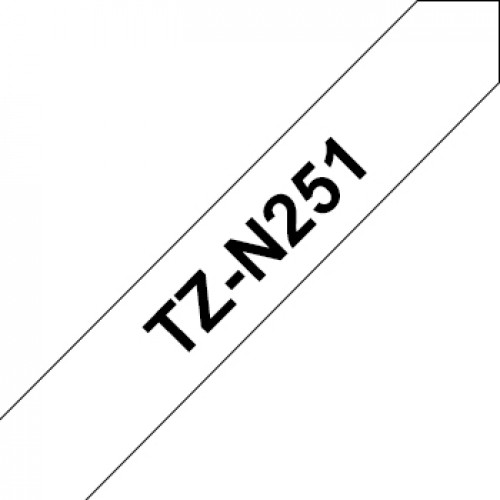 Fita Não Laminada 24mmx8mts Branco/Preto