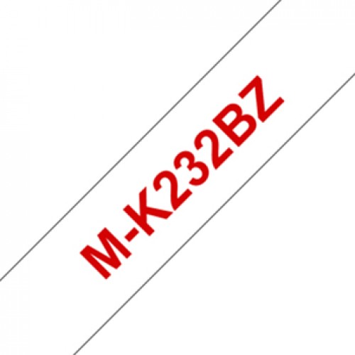 Fita Não Laminada 12mmx8mts Branco/Vermelho