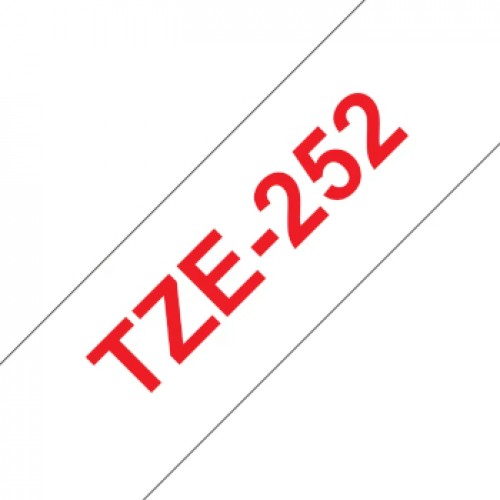 Fita Laminada 24mmx8mts Branco/Vermelho
