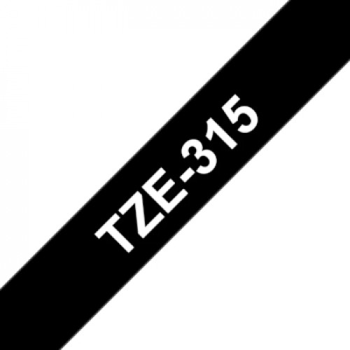 Fita Laminada 06mmx8mts Preto/Branco