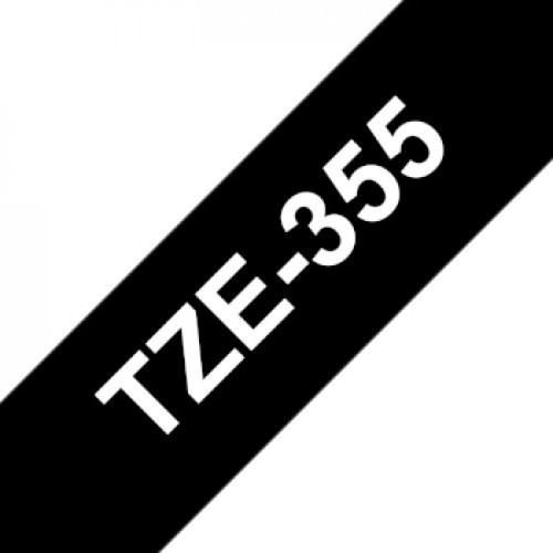 Fita Laminada 24mmx8mts Preto/Branco