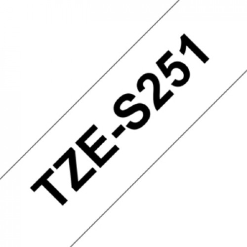 Fita Laminada SuperAdesiva 24mmx8mts Branco/Preto