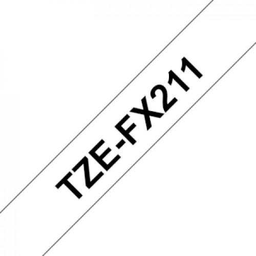 Fita Laminada Flexivel 06mmx8mts Branco/Preto