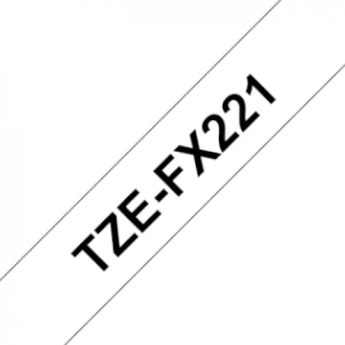 Fita Laminada Flexivel 09mmx8mts Branco/Preto