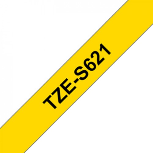 Fita Laminada SuperAdesiva 09mmx8mts Amarelo/Preto