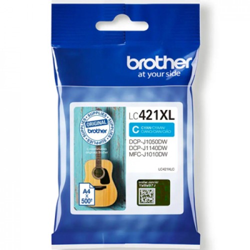 Tinteiro Brother LC421XLC Azul 500 Pág.