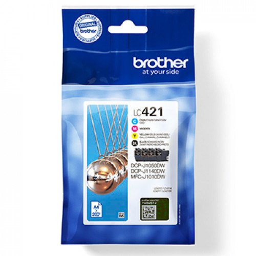 Pack Tinteiros Brother LC421VAL 4 Cores 200 Pág.