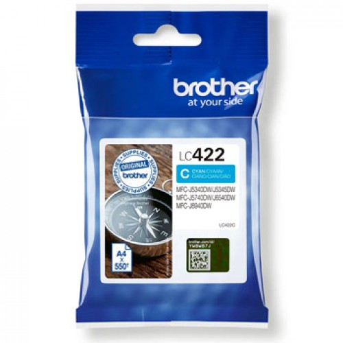 Tinteiro Brother LC422C Azul 550 Pág.