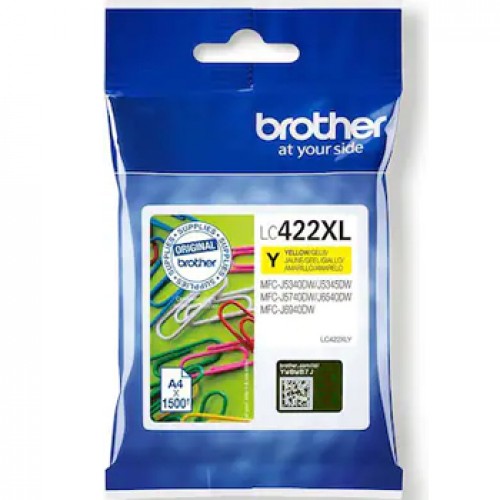 Tinteiro Brother LC422XLY Amarelo 1500 Pág.