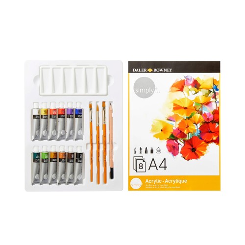 Conjunto Pinturas Simply Set Acrilico 25 Peças