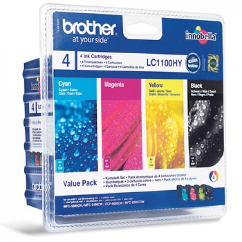 Pack Tinteiros Brother LC1100HYVALBP 4 Cores