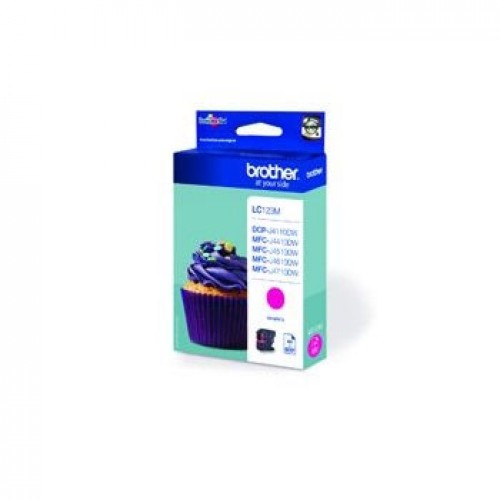Tinteiro Brother LC123M Magenta 6,6ml 600 Pág.