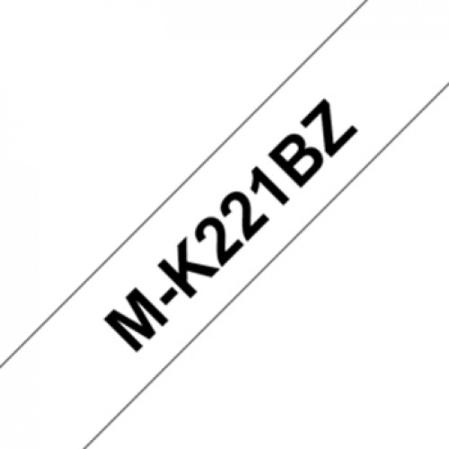 Fita Não Laminada 09mmx8mts Branco/Preto