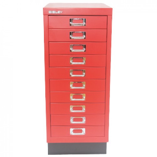 Movel Metal 673x279x429 com 10 Gavetas 51mm Vermelho