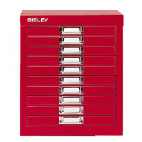Movel Metal com Fecho 673x279x429mm com 10 Gavetas Vermelho