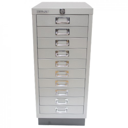 Movel Metal com Fecho 673x279x429mm com 10 Gavetas Silver