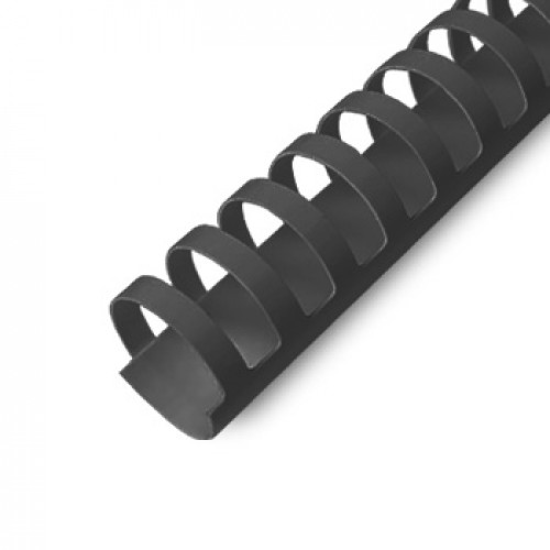 Argolas PVC Encadernar 19mm Preto 165 Folhas 100un
