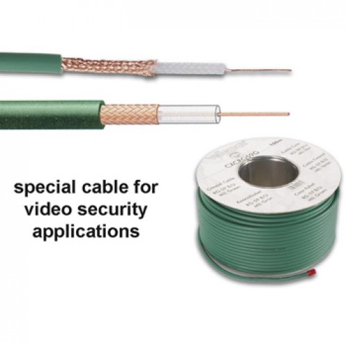 Cabo Coaxial RG-59U B/U Verde Bobine 100m