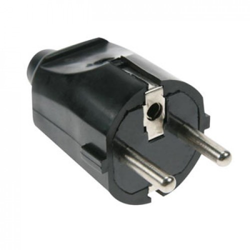 Ficha AC SCHUKO Macho em ABS Macio