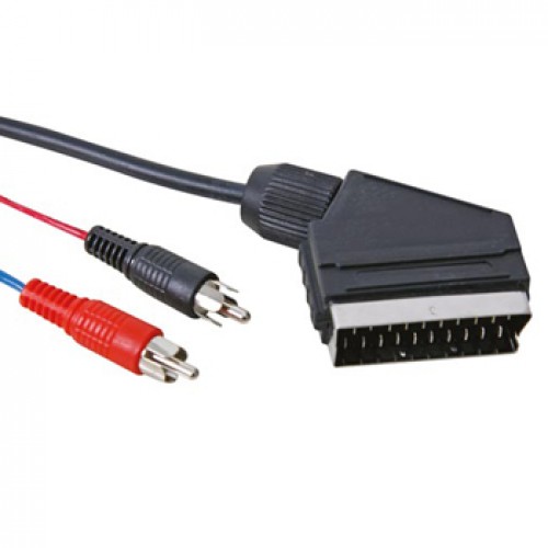 Cabo SCART Macho para 2x RCA Macho 5m