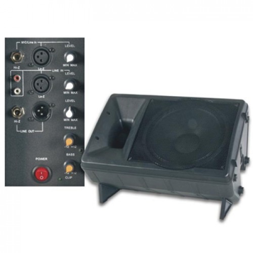 Coluna Profissional ABS de 2 vias 8pol com Amplificador