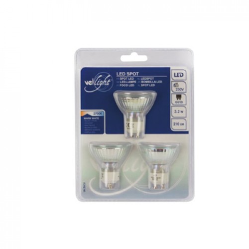 Lâmpada LED G10 3,2W (2700K) 230V -  Pack 3un