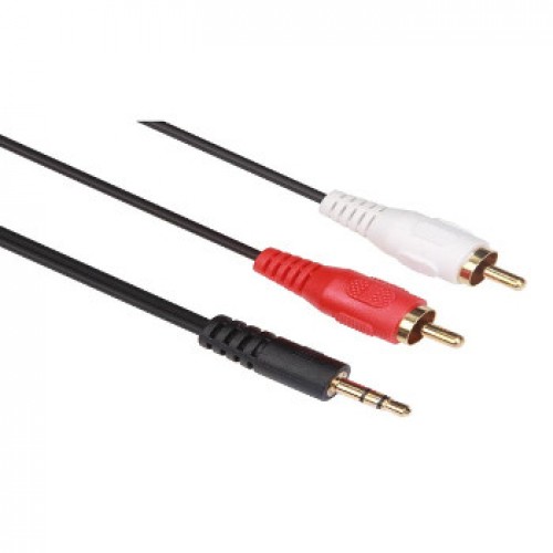 Cabo Áudio Jack Stereo Macho 3,5mm/2xRCA Macho 10m