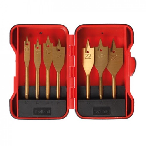 Conjunto de Brocas Planas para Madeira 7 Peças