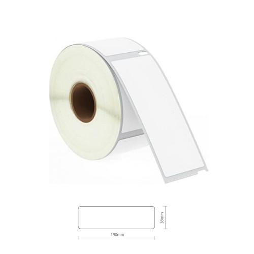 Etiquetas Brancas p/ Pastas Arq. Dymo 190mmx38mm 1Rolo