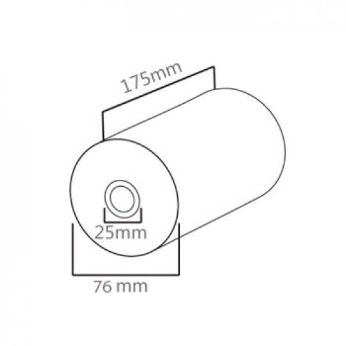 Rolo Papel Térmico 076x175x25mm 1un