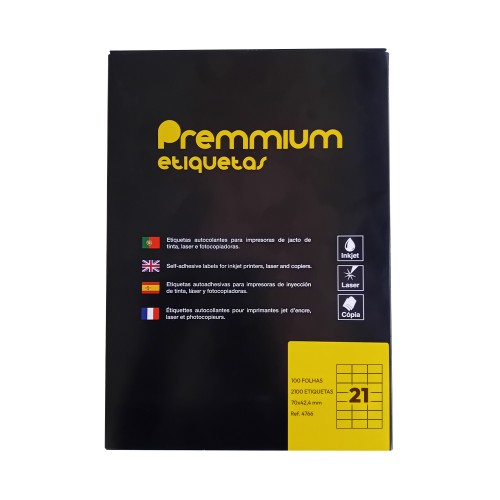 Etiquetas 070x042,4mm 100Fls A4 2100un