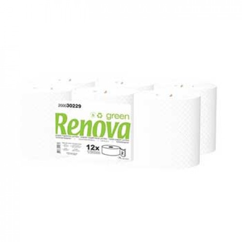 Papel Higiénico (Jumbo) 120mts 2Fls 17g Renova Green 12un