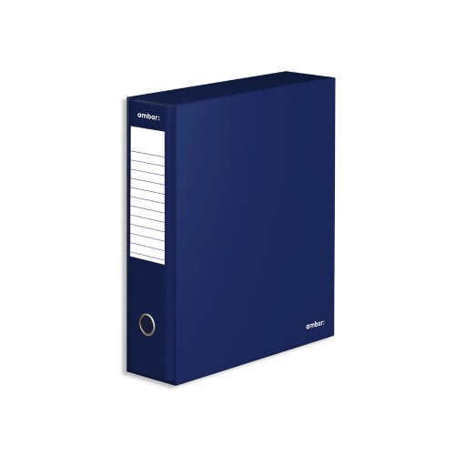 Pasta Arquivo+Cx Ambar L/L Din com calha Azul